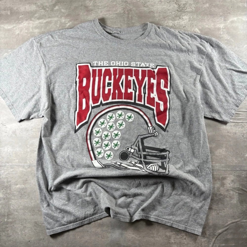 Hanes Gray Short Sleeve Buckeyes Tee